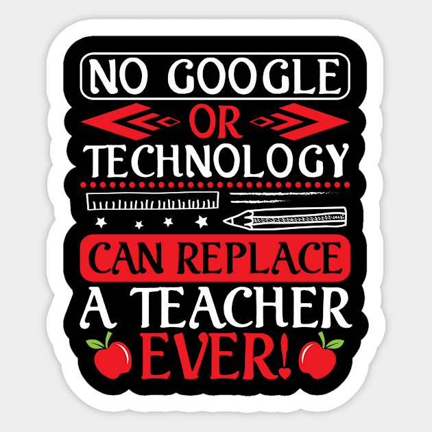 Nothing Or Technology Can Replace A Teacher Ever Happy To Me Sticker by bakhanh123